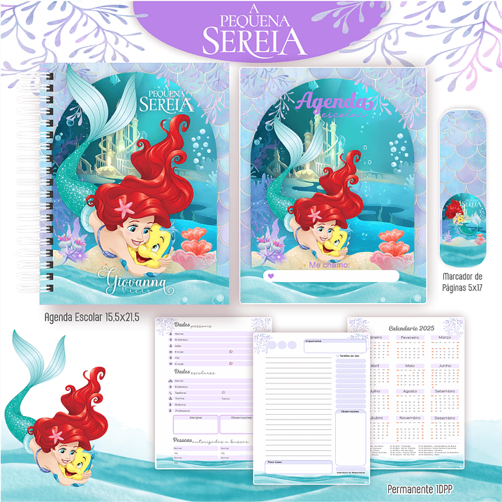 Kit Digital Encadernação Ariel - Volta às Aulas 5