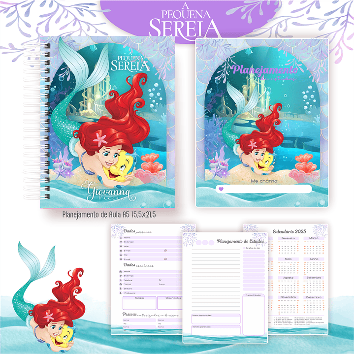 Kit Digital Encadernação Ariel - Volta às Aulas 6