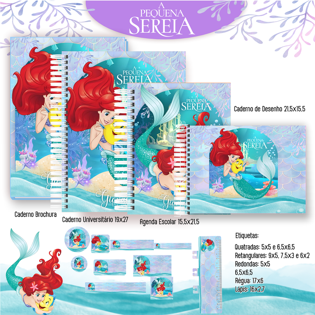 Kit Digital Encadernação Ariel - Volta às Aulas 1