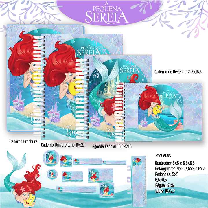 Kit Digital Encadernação Ariel - Volta às Aulas 1