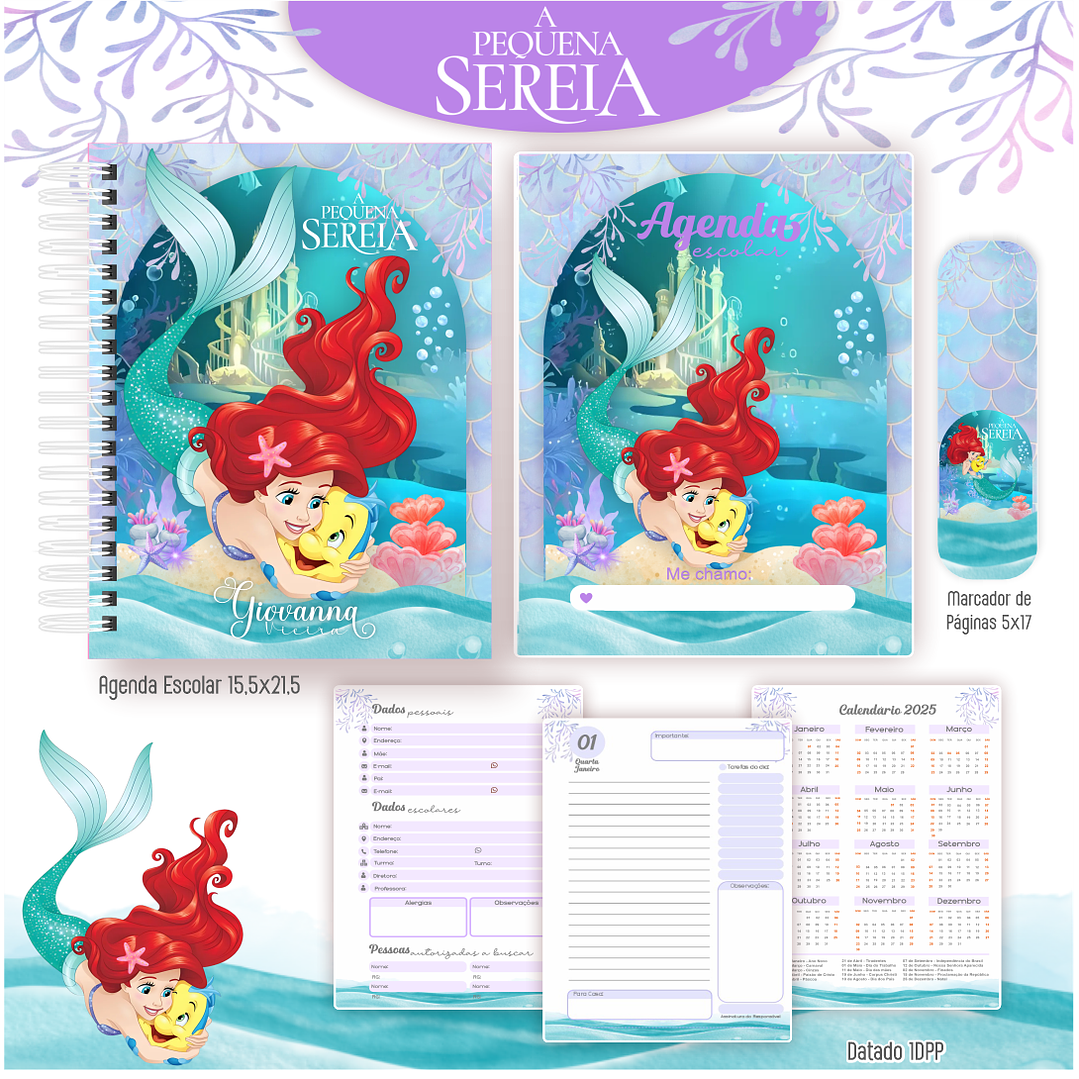 Kit Digital Encadernação Ariel - Volta às Aulas 7