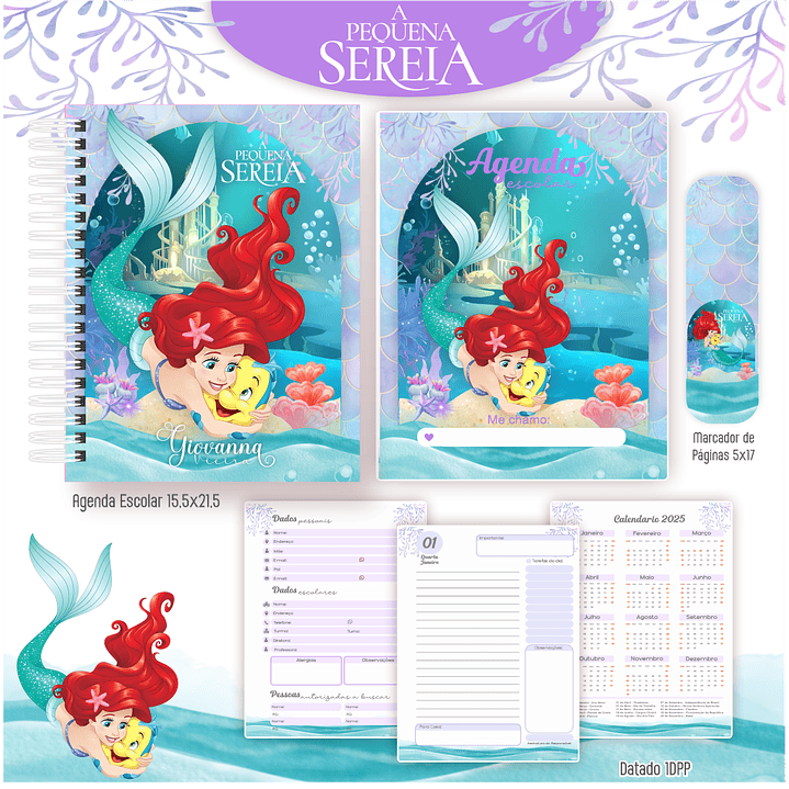 Kit Digital Encadernação Ariel - Volta às Aulas 7