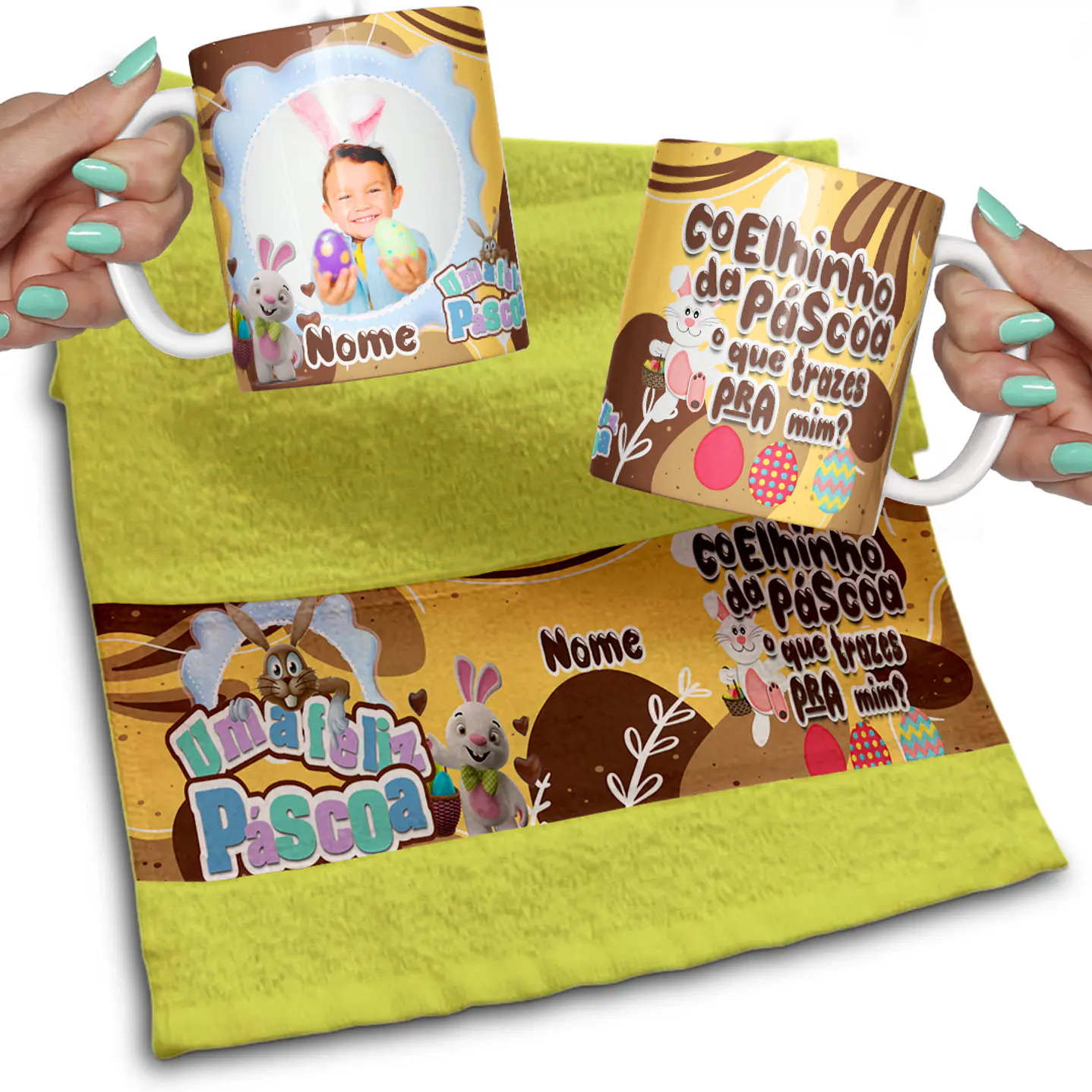 Pack Artes Canecas e Toalhinha Páscoa - 20 Artes Exclusivas 8