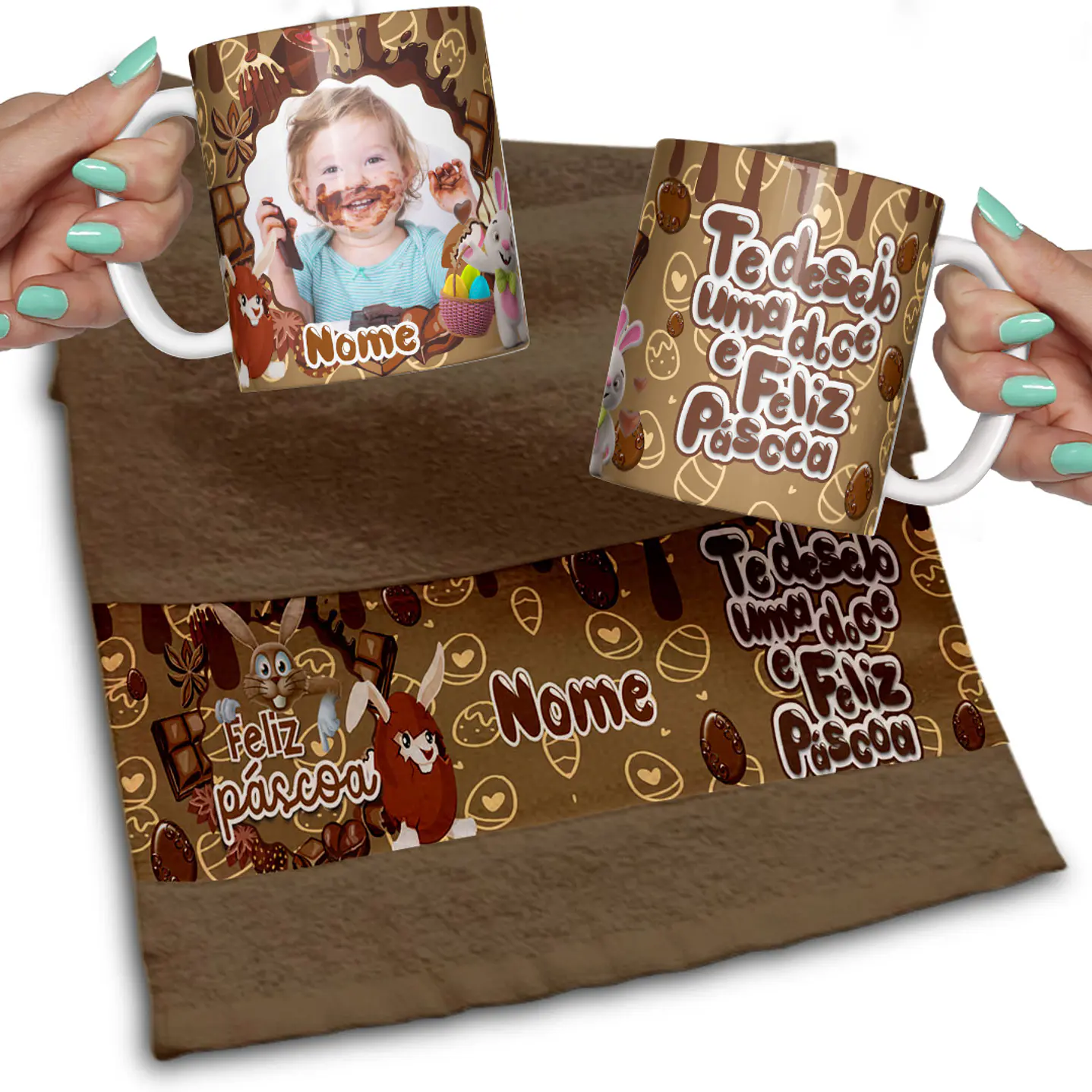 Pack Artes Canecas e Toalhinha Páscoa - 20 Artes Exclusivas 9