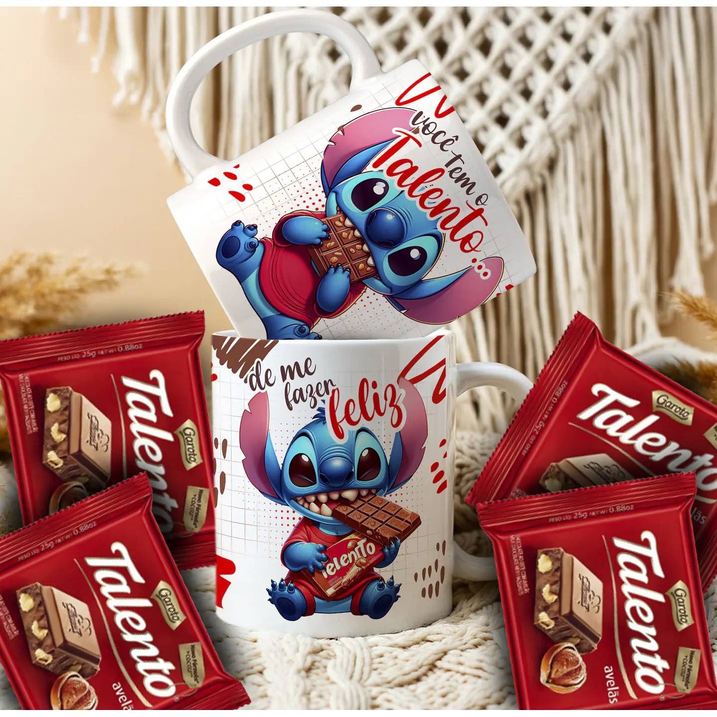 Pack Artes Canecas Stitch Páscoa Chocolate - 14 Artes PNG e CDR 3