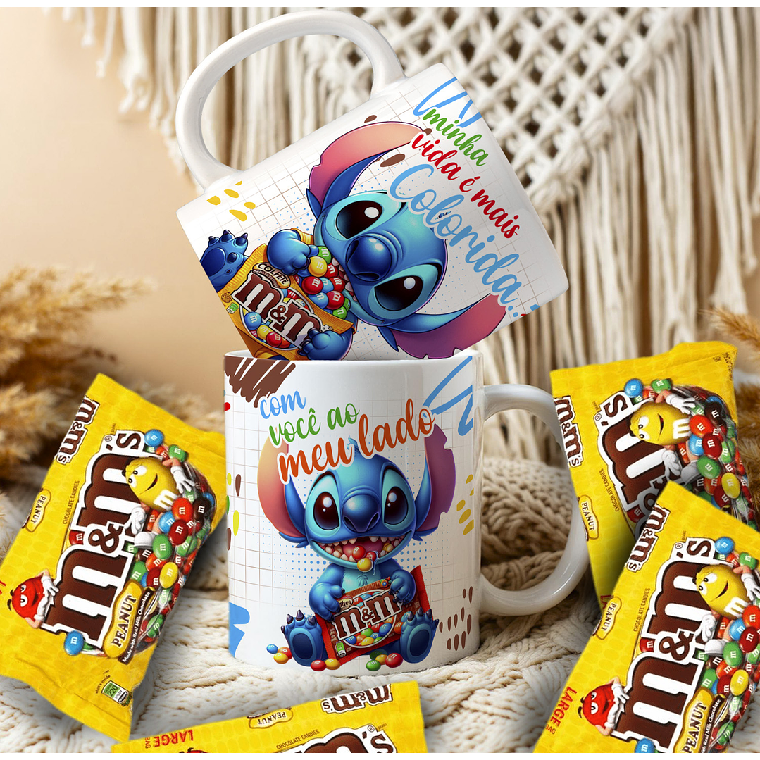 Pack Artes Canecas Stitch Páscoa Chocolate - 14 Artes PNG e CDR 12