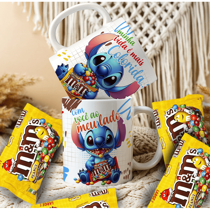 Pack Artes Canecas Stitch Páscoa Chocolate - 14 Artes PNG e CDR 12