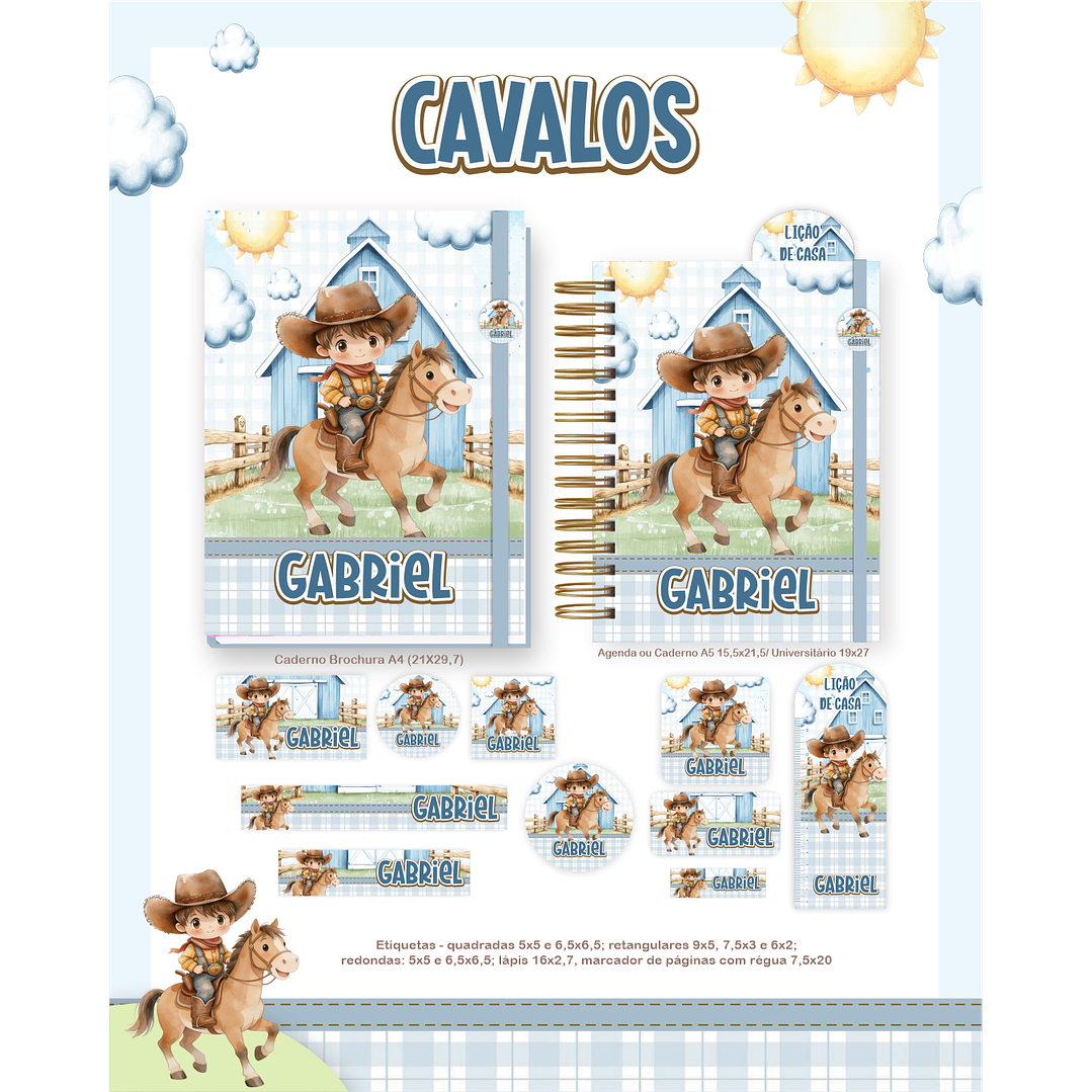 Encadernação Fazendeiro Menino Volta às Aulas para Imprimir 5