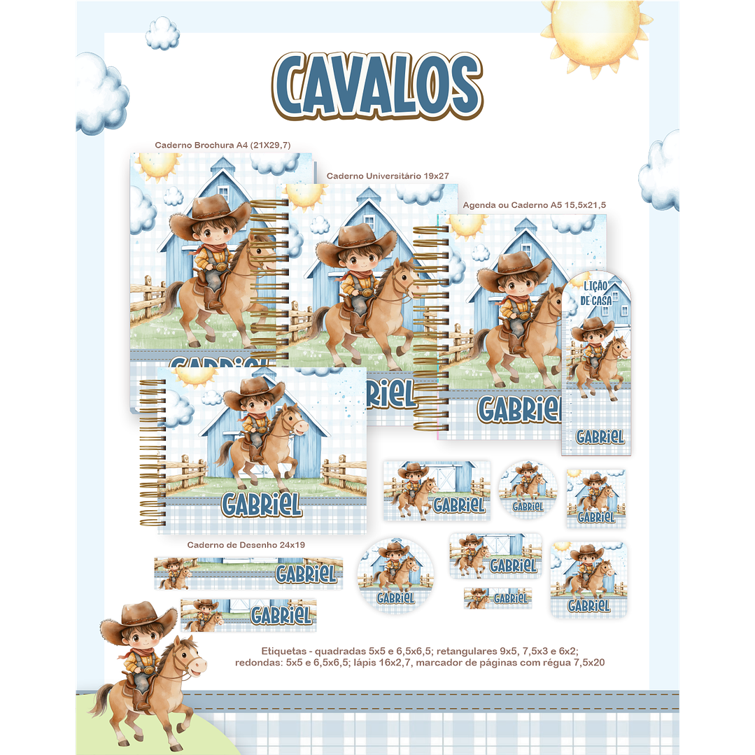 Encadernação Fazendeiro Menino Volta às Aulas para Imprimir 1