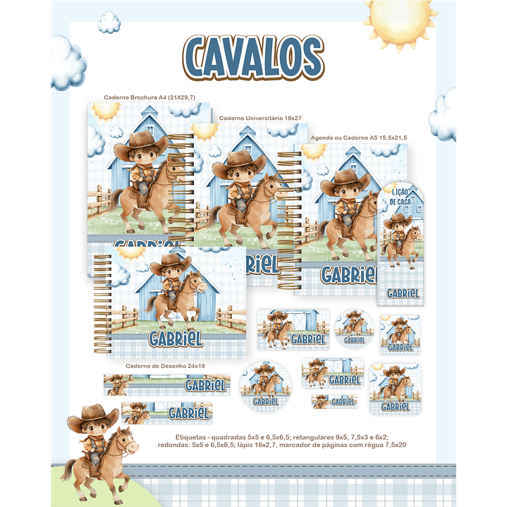 Encadernação Fazendeiro Menino Volta às Aulas para Imprimir 1