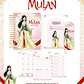 Kit Digital Encadernação Mulan - Volta às Aulas Completo - Miniatura 4