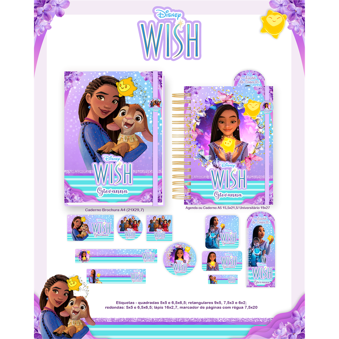 Kit Digital Encadernação Wish - Volta às Aulas Completo 3