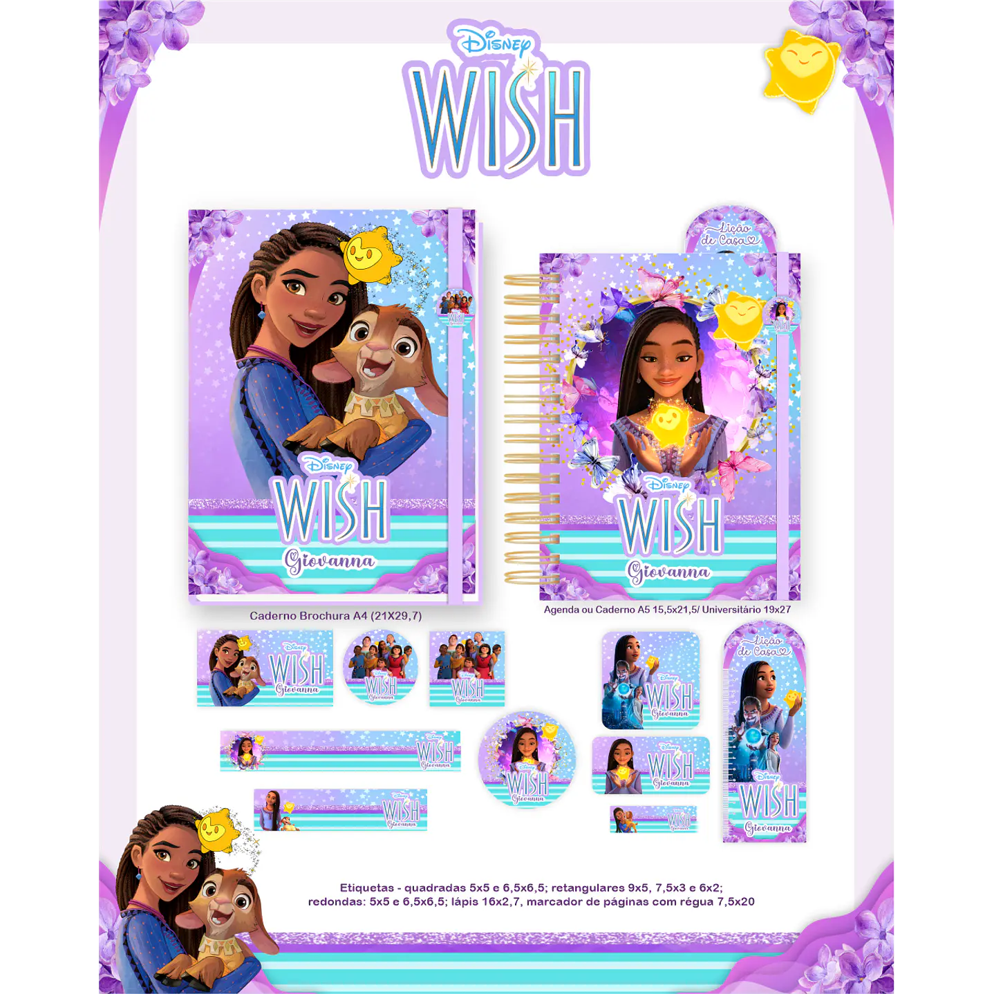 Kit Digital Encadernação Wish - Volta às Aulas Completo 3