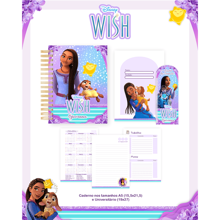 Kit Digital Encadernação Wish - Volta às Aulas Completo 4