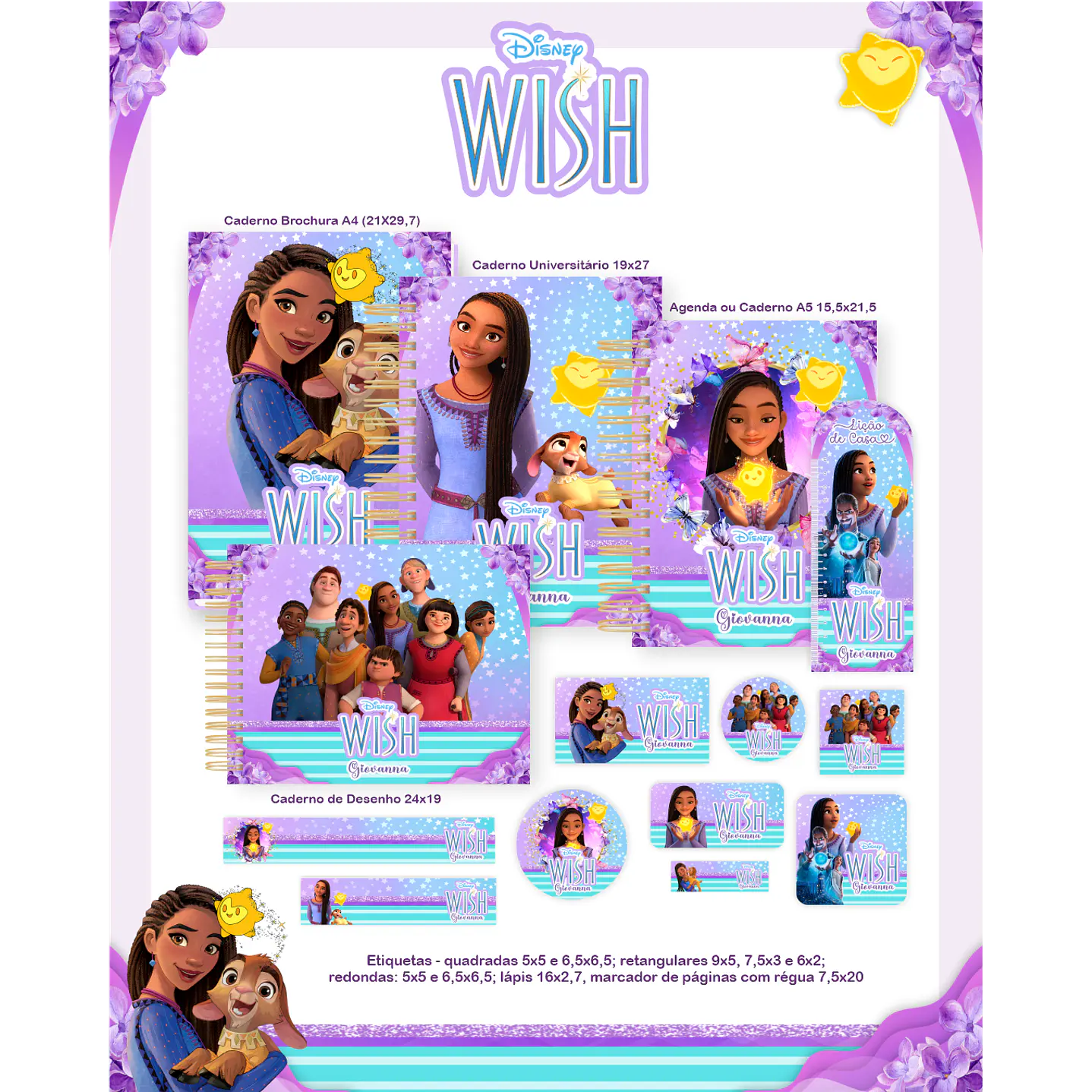Kit Digital Encadernação Wish - Volta às Aulas Completo 1