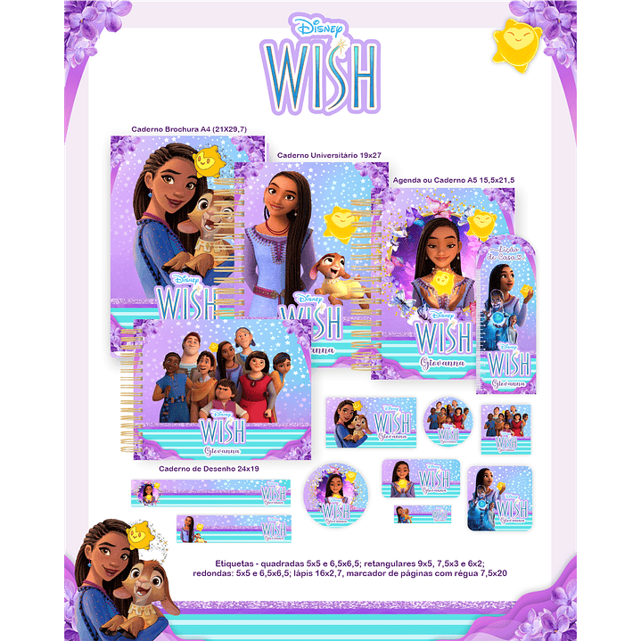 Kit Digital Encadernação Wish - Volta às Aulas Completo 1