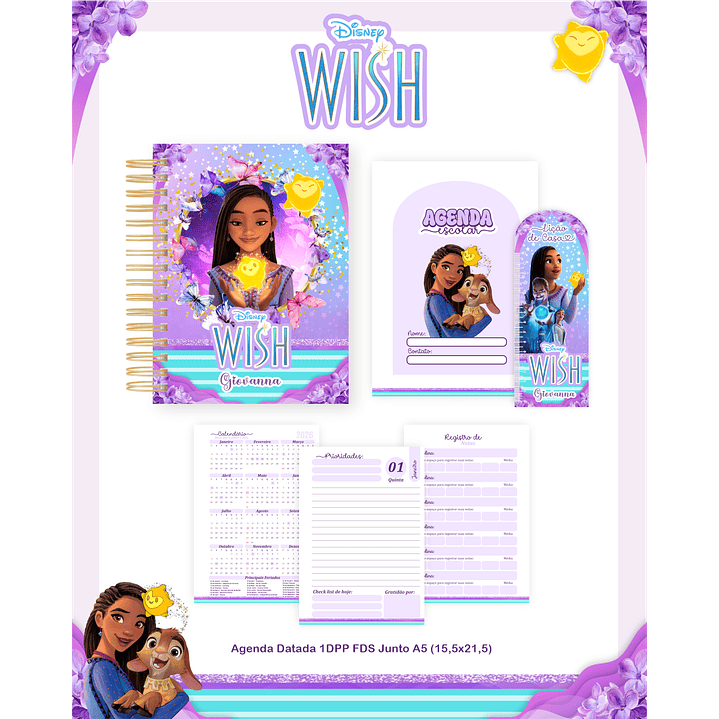 Kit Digital Encadernação Wish - Volta às Aulas Completo 5