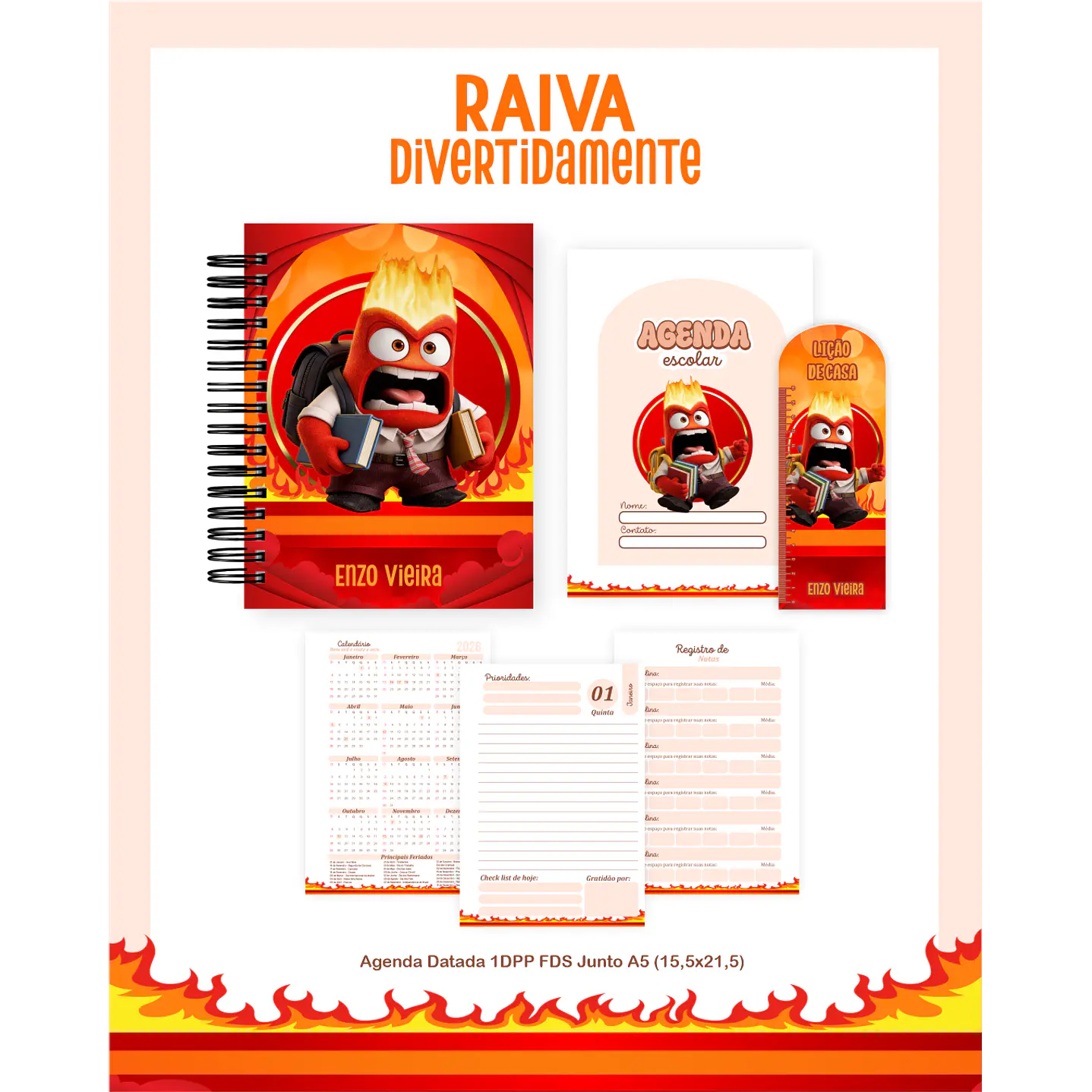 Encadernação Raiva Divertidamente - Volta às Aulas Completo 2