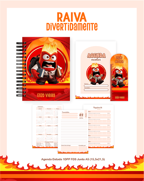 Encadernação Raiva Divertidamente - Volta às Aulas Completo