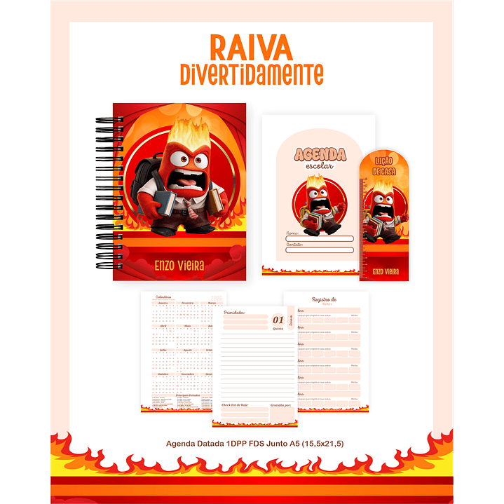 Encadernação Raiva Divertidamente - Volta às Aulas Completo 2