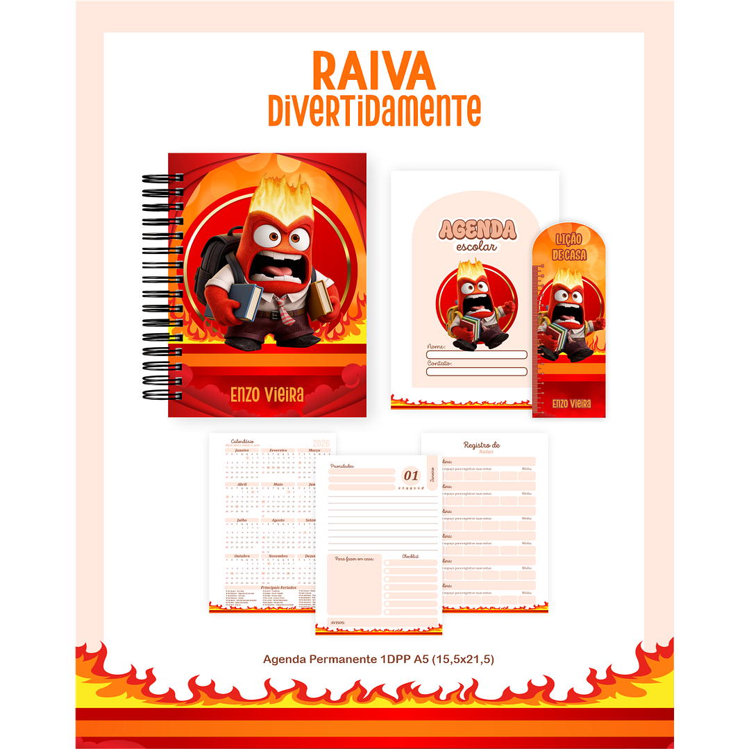 Encadernação Raiva Divertidamente - Volta às Aulas Completo 3