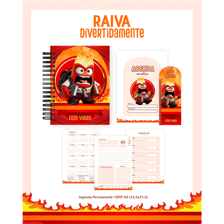 Encadernação Raiva Divertidamente - Volta às Aulas Completo 3