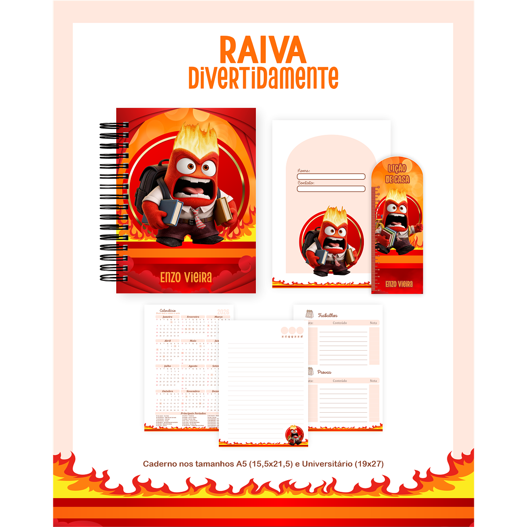 Encadernação Raiva Divertidamente - Volta às Aulas Completo 4