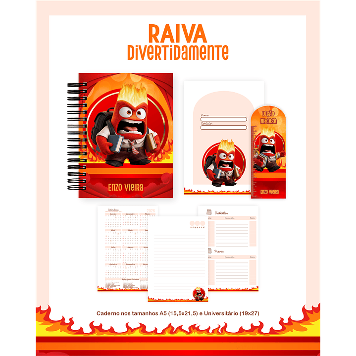 Encadernação Raiva Divertidamente - Volta às Aulas Completo 4