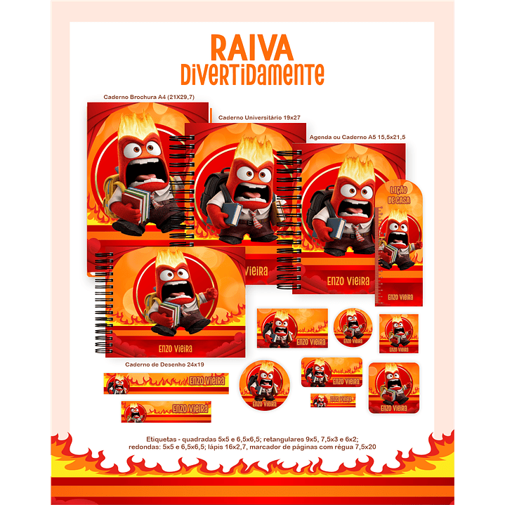 Encadernação Raiva Divertidamente - Volta às Aulas Completo 1