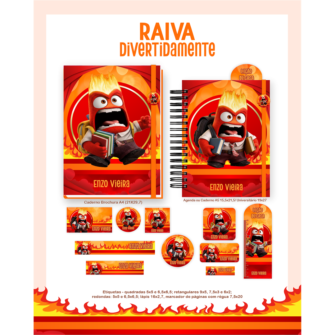 Encadernação Raiva Divertidamente - Volta às Aulas Completo 5