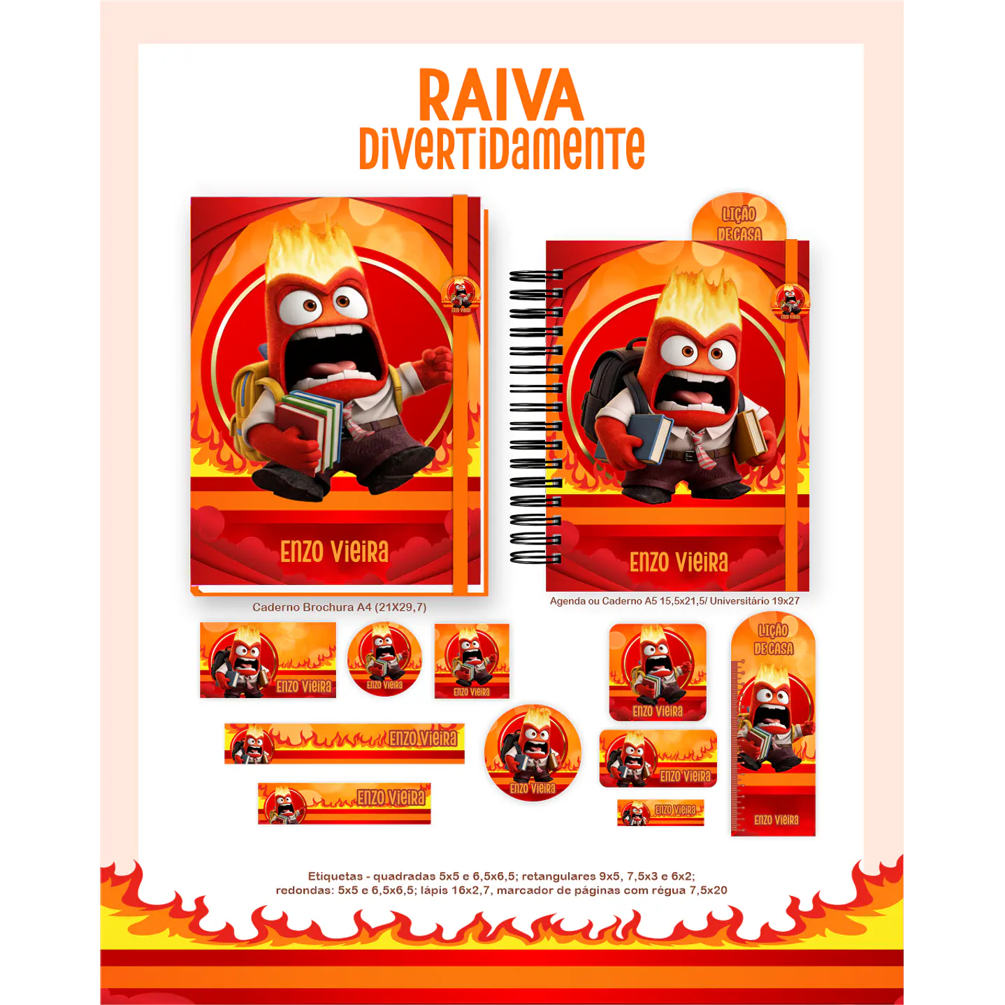 Encadernação Raiva Divertidamente - Volta às Aulas Completo 5