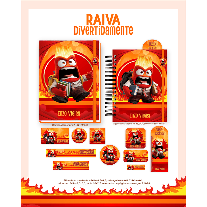 Encadernação Raiva Divertidamente - Volta às Aulas Completo 5