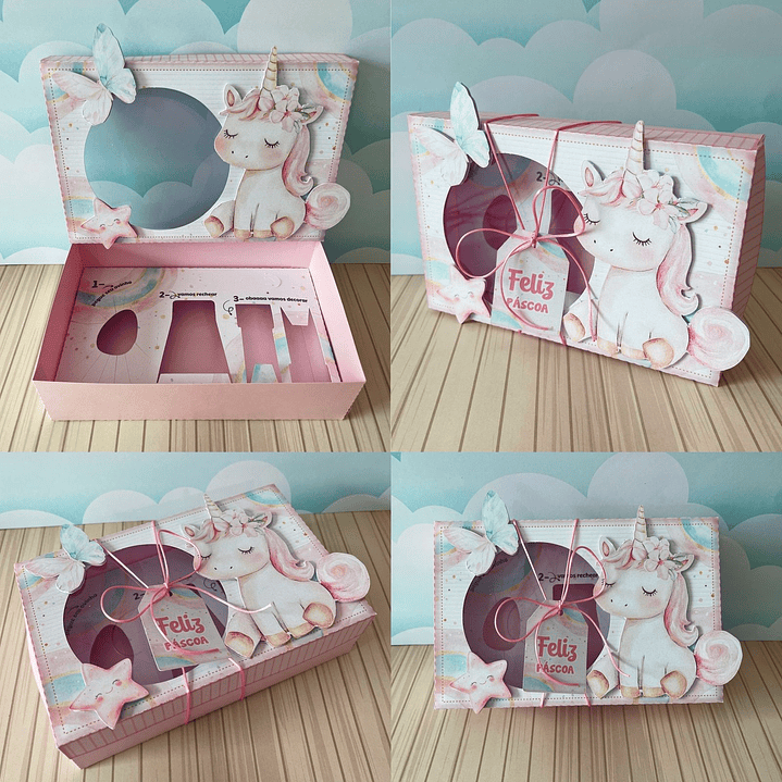 Combo Caixas Mini Confeiteiros Menina  - Arquivo de Corte Páscoa 7