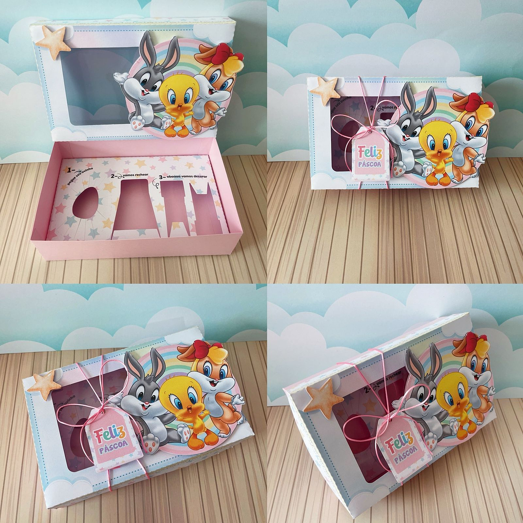 Combo Caixas Mini Confeiteiros Menina  - Arquivo de Corte Páscoa 8