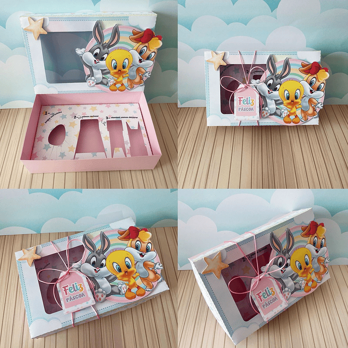 Combo Caixas Mini Confeiteiros Menina  - Arquivo de Corte Páscoa 8