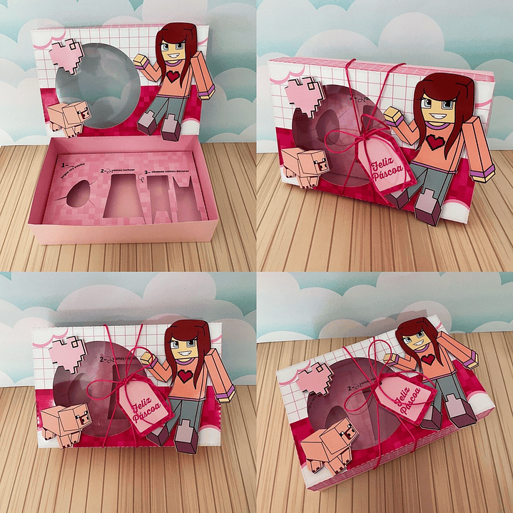 Combo Caixas Mini Confeiteiros Menina  - Arquivo de Corte Páscoa 10