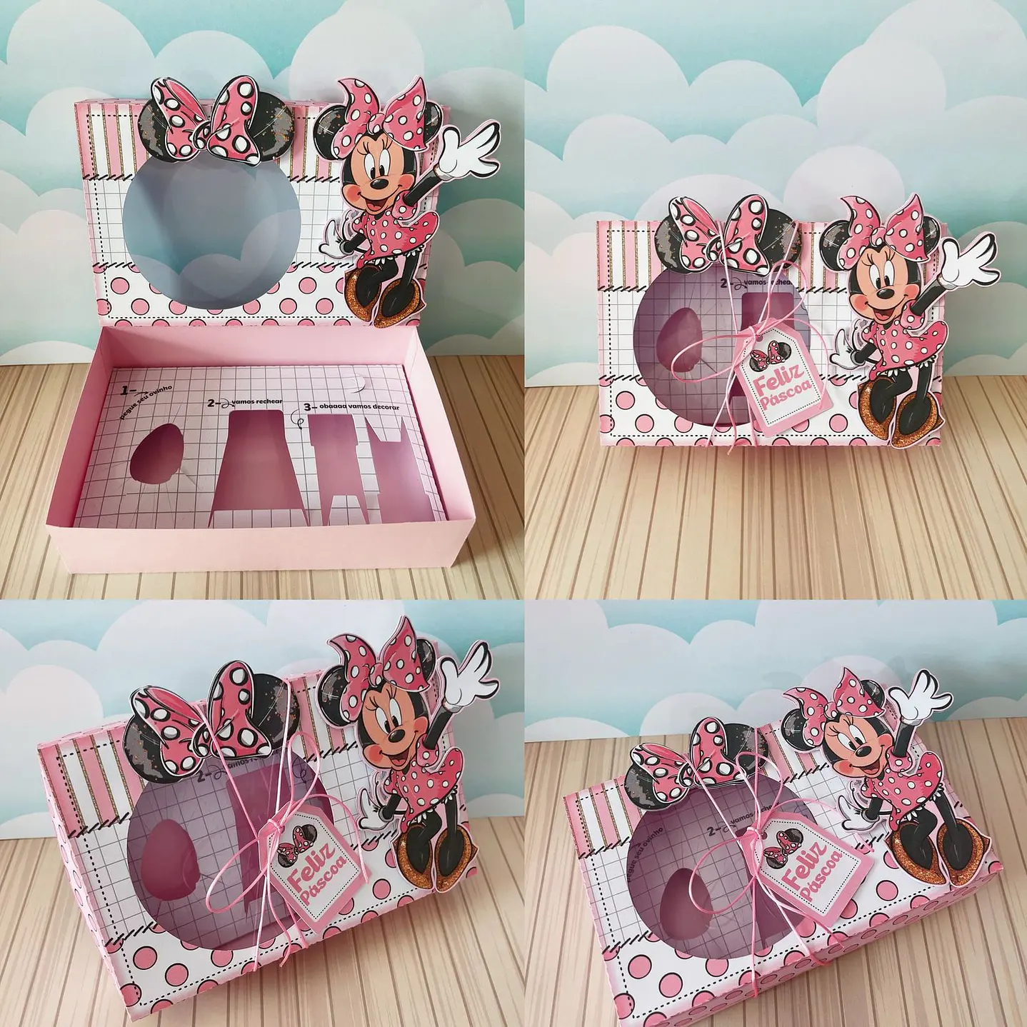 Combo Caixas Mini Confeiteiros Menina  - Arquivo de Corte Páscoa 11