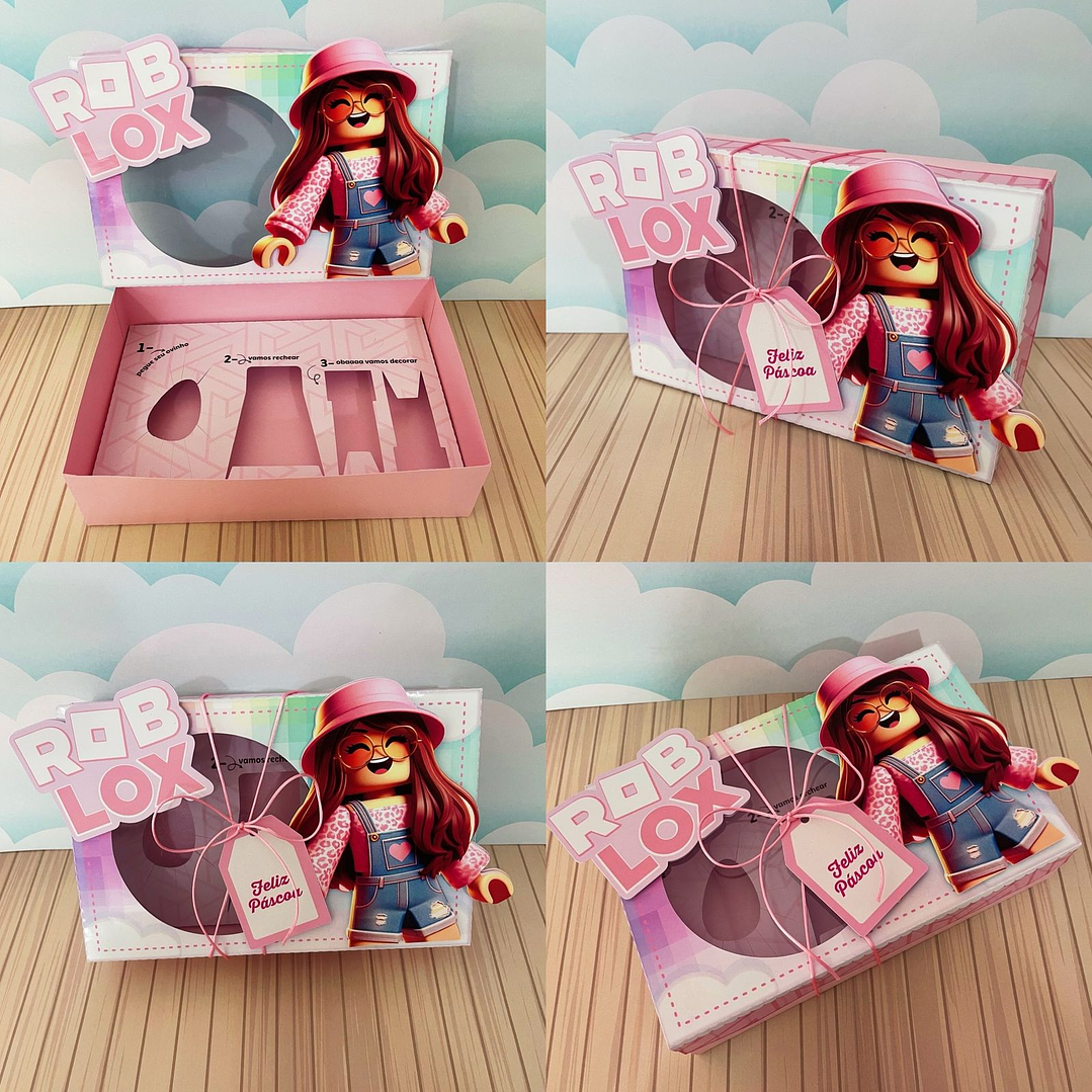 Combo Caixas Mini Confeiteiros Menina  - Arquivo de Corte Páscoa 12