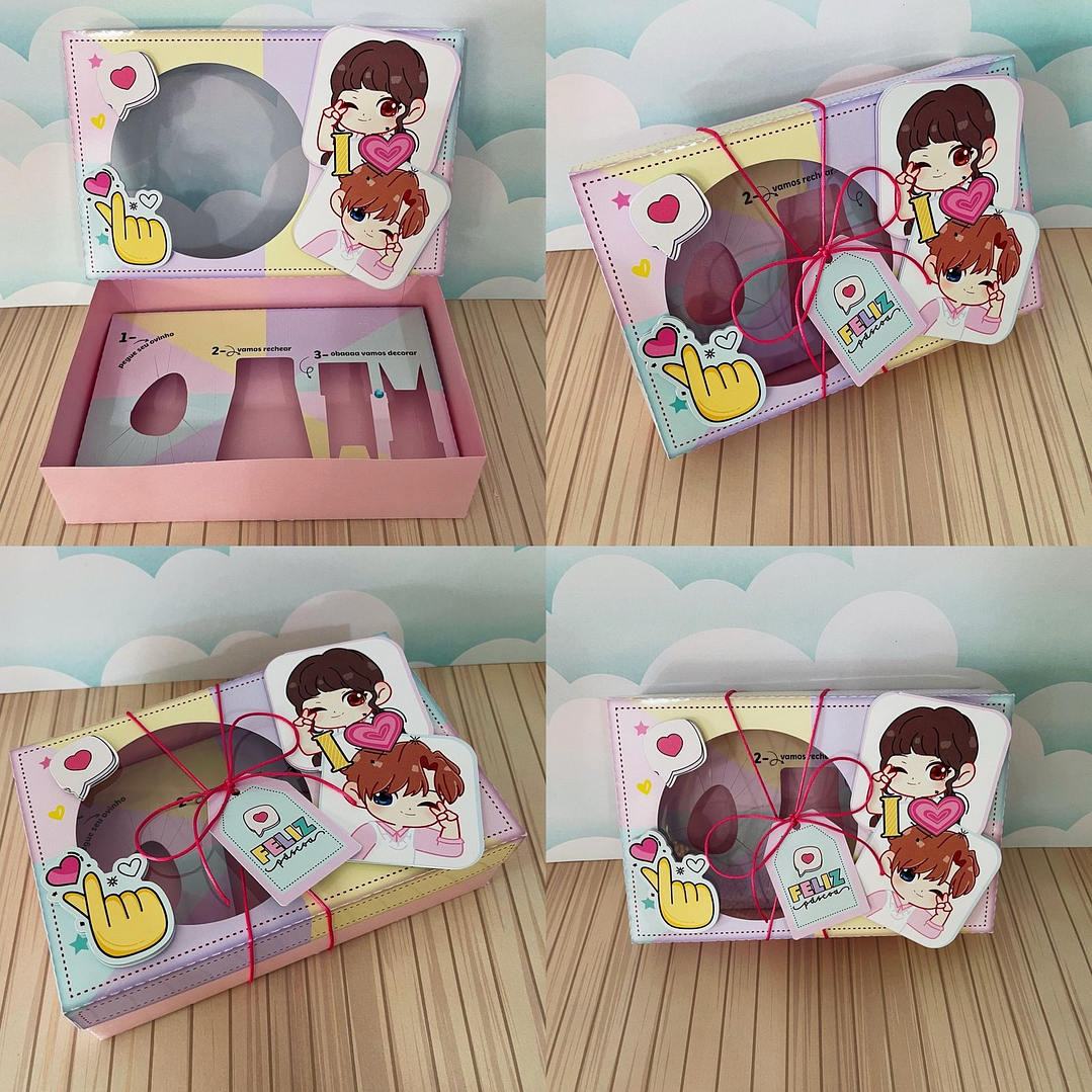 Combo Caixas Mini Confeiteiros Menina  - Arquivo de Corte Páscoa 14