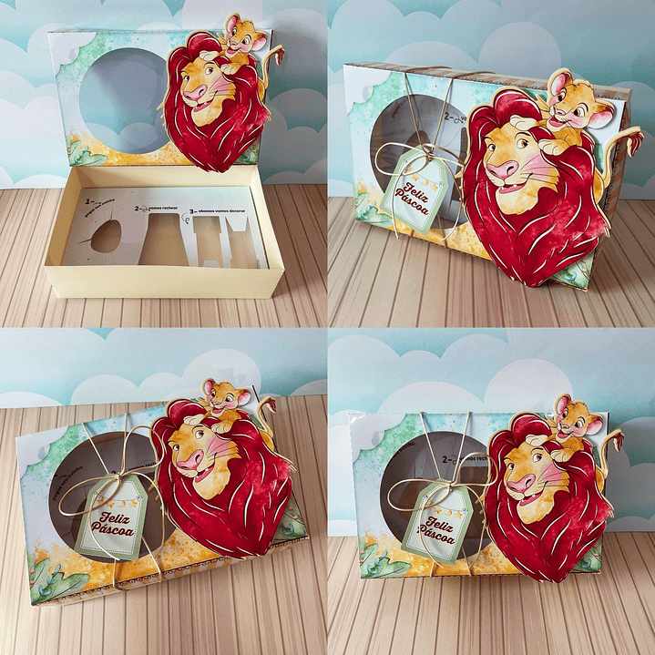 Combo Arquivo de Corte Caixa Mini Confeiteiro Menino Páscoa  3