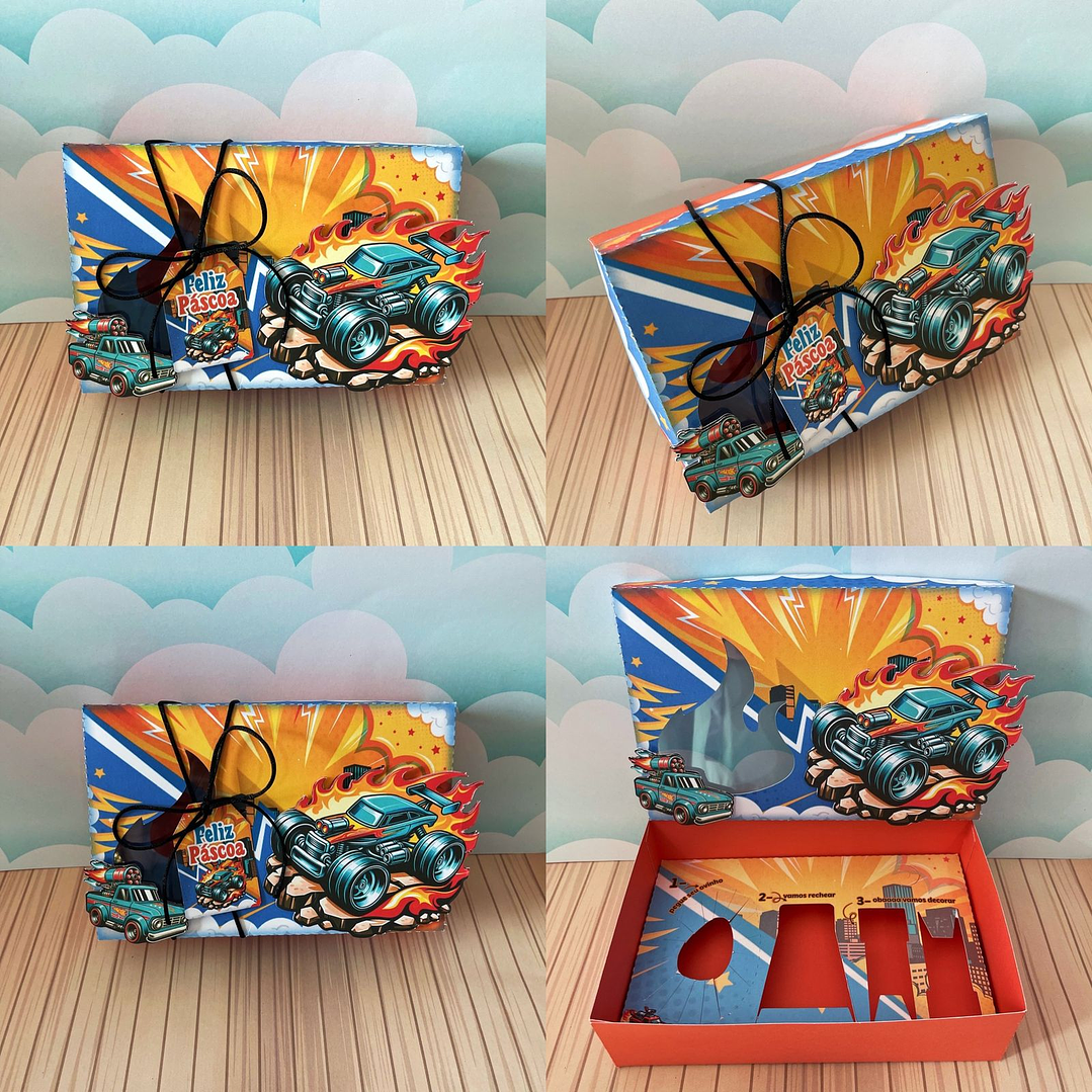 Combo Arquivo de Corte Caixa Mini Confeiteiro Menino Páscoa  4