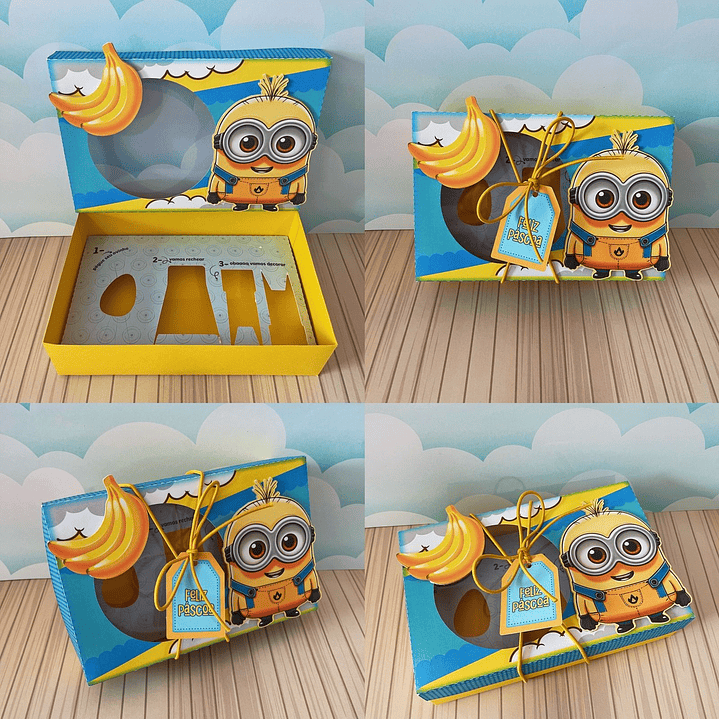 Combo Arquivo de Corte Caixa Mini Confeiteiro Menino Páscoa  9