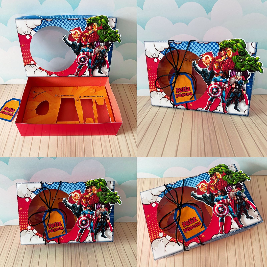 Combo Arquivo de Corte Caixa Mini Confeiteiro Menino Páscoa  16