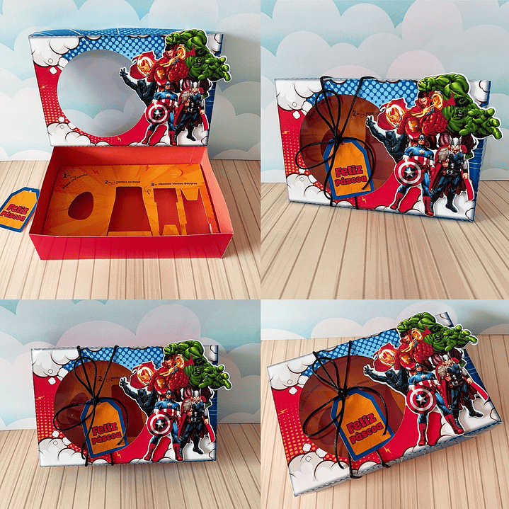 Combo Arquivo de Corte Caixa Mini Confeiteiro Menino Páscoa  16