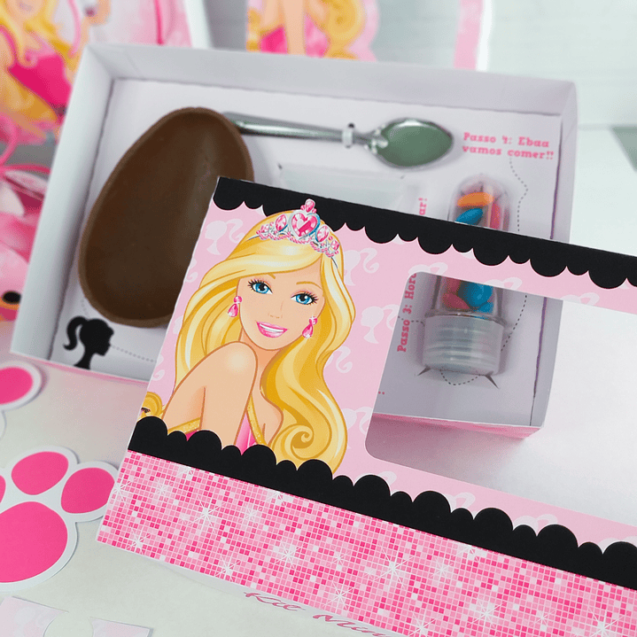 Arquivo de Corte Páscoa Barbie Caixa e Caça aos ovos  7