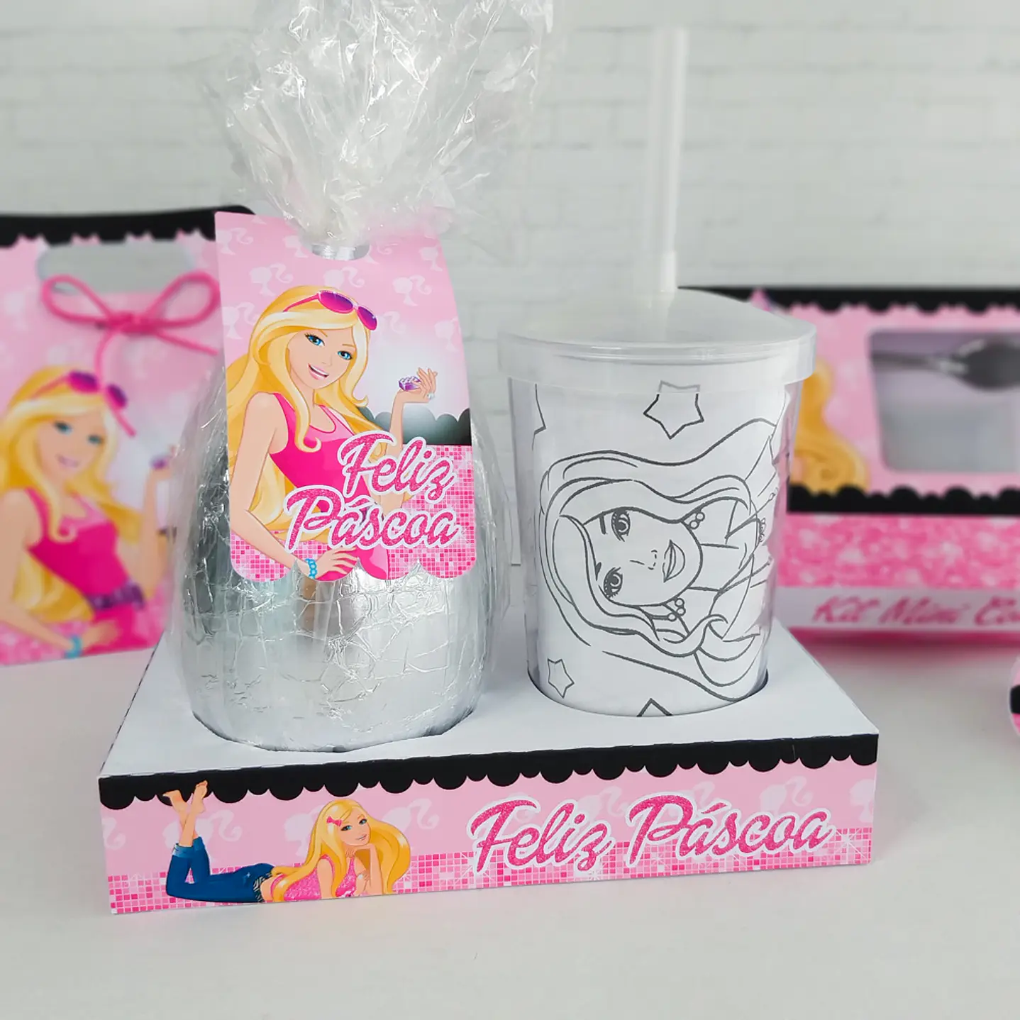 Arquivo de Corte Páscoa Barbie Caixa e Caça aos ovos  8