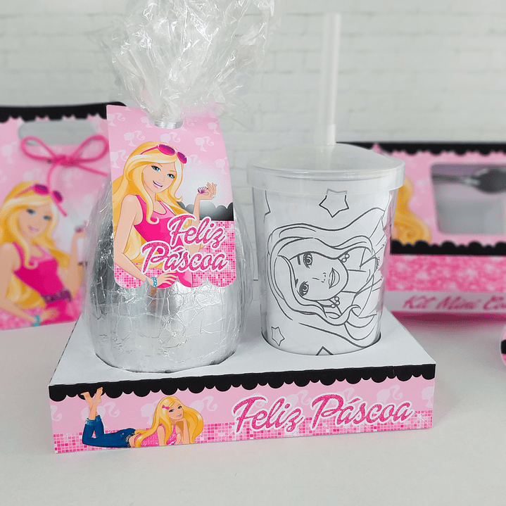 Arquivo de Corte Páscoa Barbie Caixa e Caça aos ovos  8