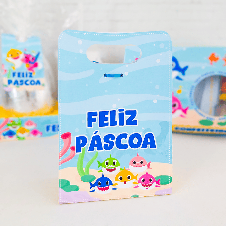 Arquivo de Corte Páscoa Baby Shark Caixas e Caça aos Ovos 2
