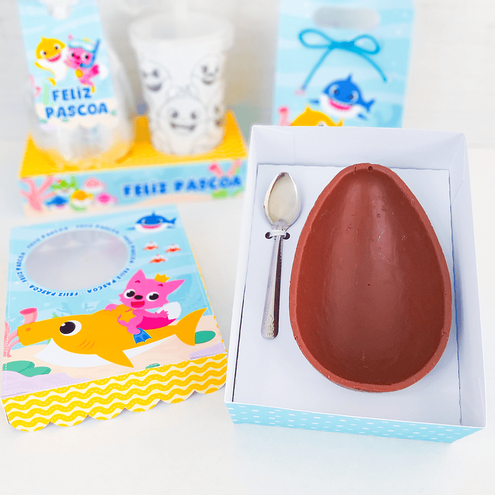 Arquivo de Corte Páscoa Baby Shark Caixas e Caça aos Ovos 6