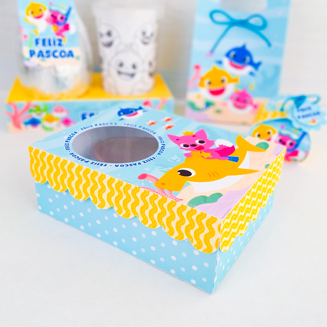 Arquivo de Corte Páscoa Baby Shark Caixas e Caça aos Ovos 8